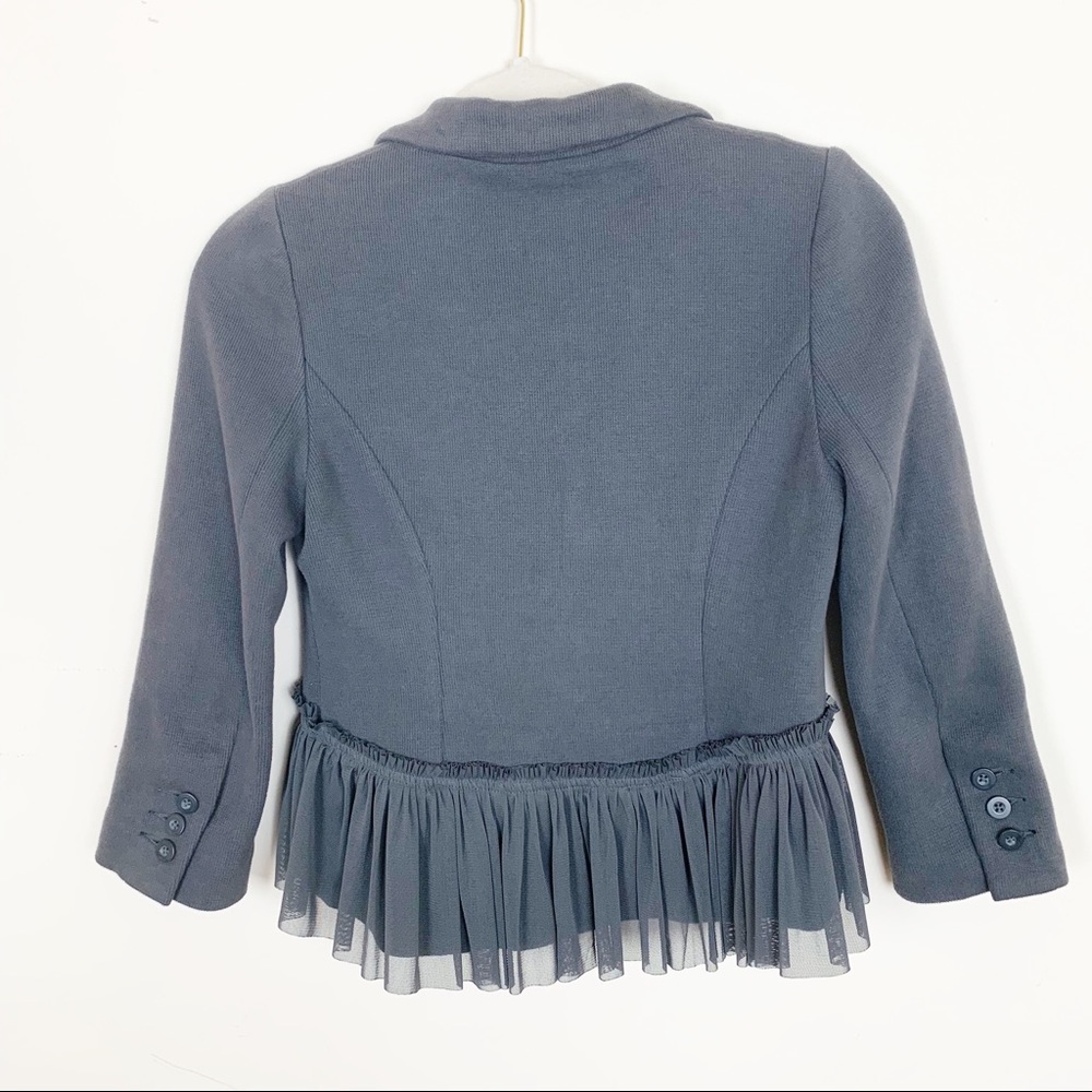 Free People Cropped Ruffle Corset Jacket Size 4 - Picture 3 of 8